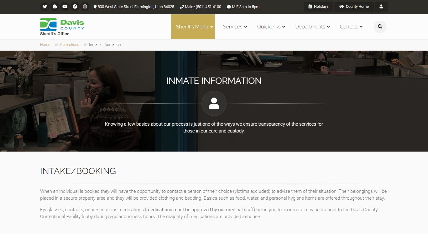 Inmate Information - Davis County Utah