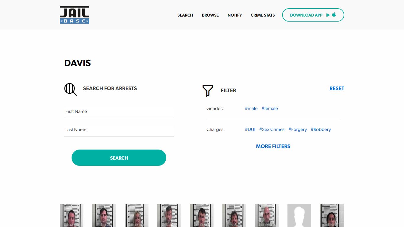Davis Jail Inmate Search and Mugshots | JailBase